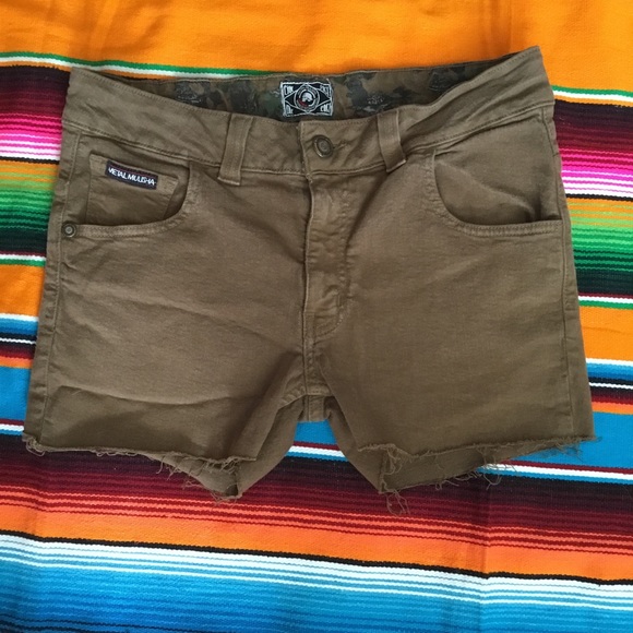 Metal Mulisha Pants - Metal Mulisha Cutoff Stretch Jean Shorts